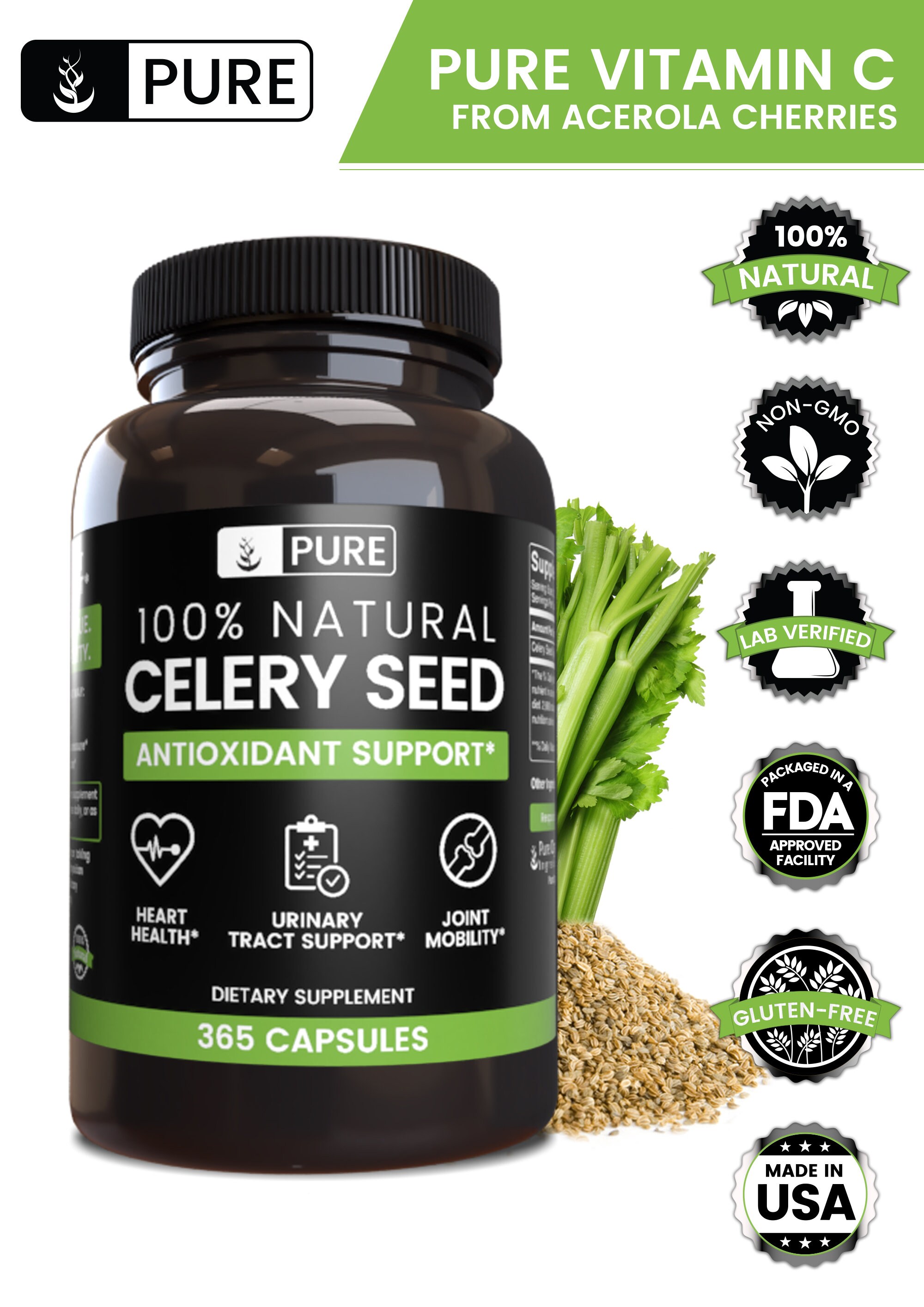 Celery Seed Capsules 630 mg/serving 365 capsules Etsy