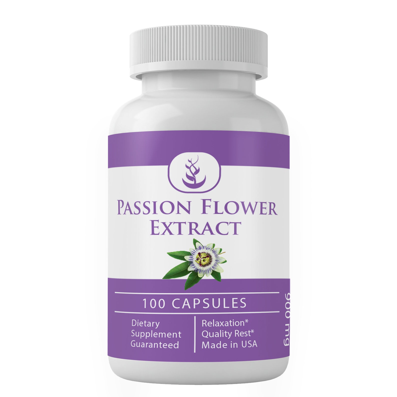 Passion Flower Extract 100 Capsules 900 mg Serving Etsy
