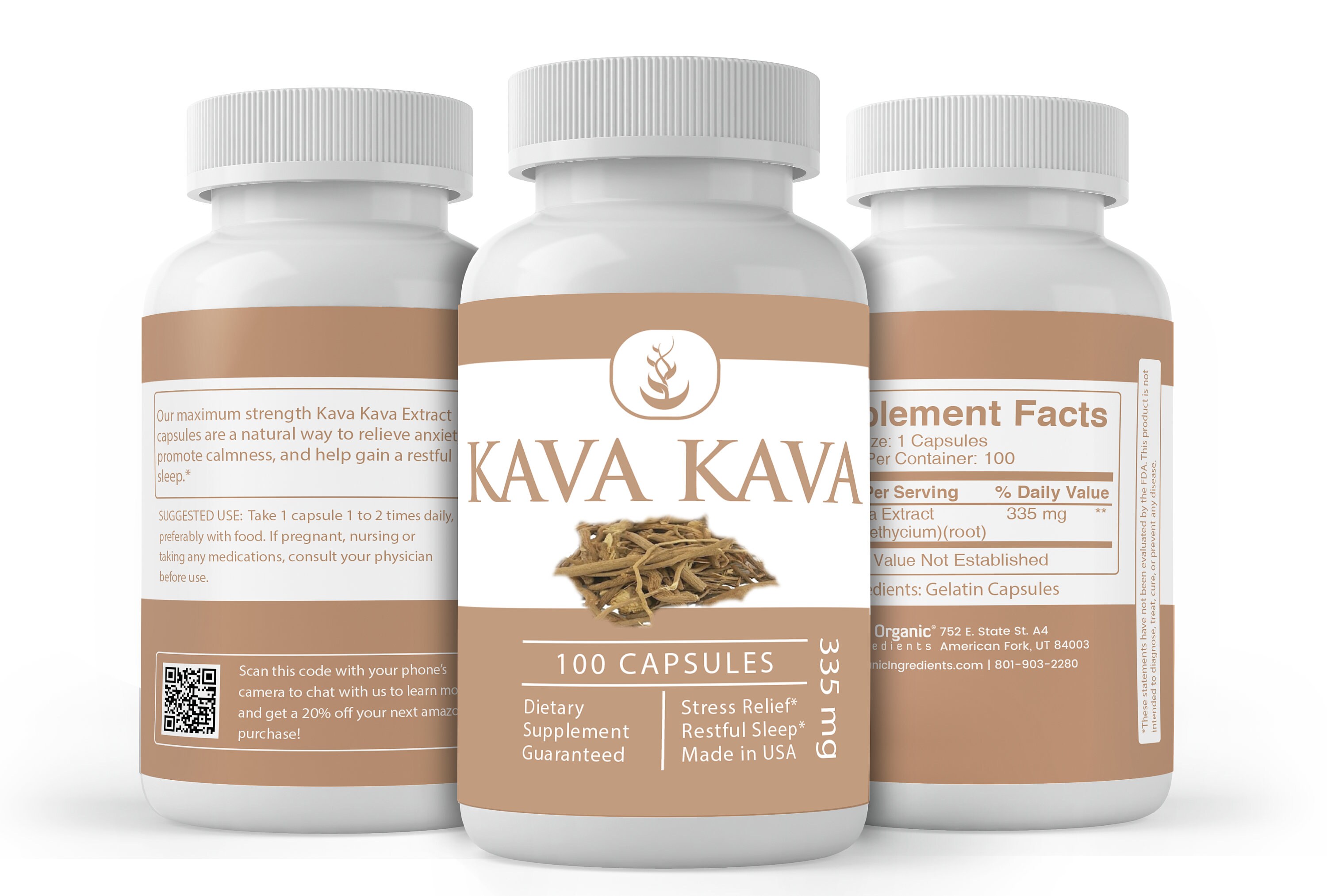Kava Kava Extract Capsules 335 mg per serving Etsy