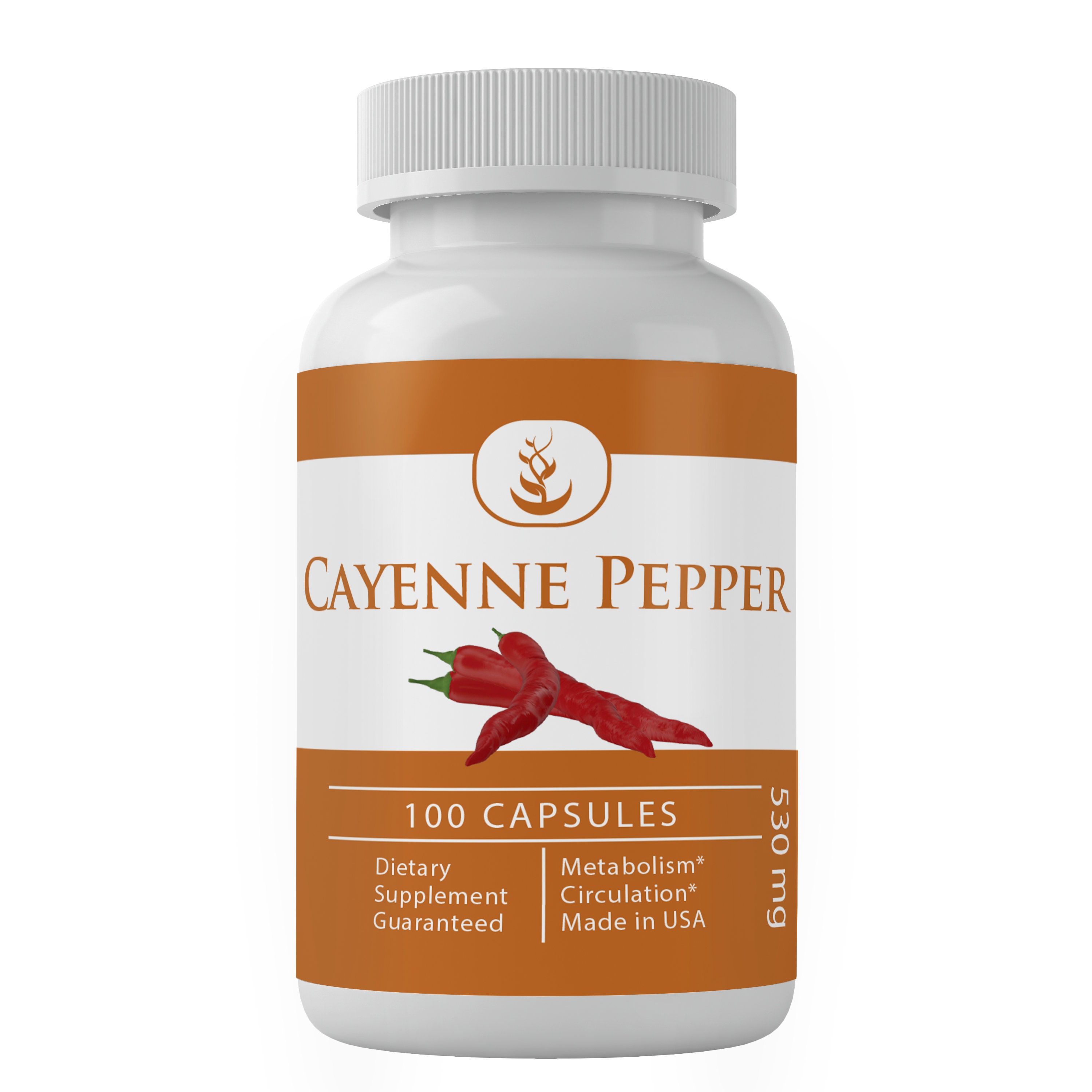 Cayenne Pepper 100 Capsules 530 mg/Serving Etsy