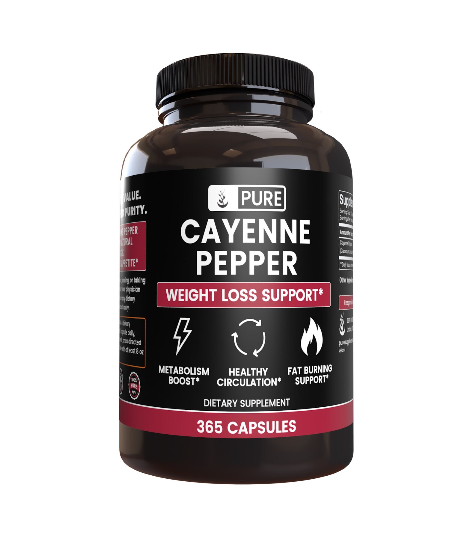 Cayenne Pepper 365 Capsules 400 mg/Serving Etsy