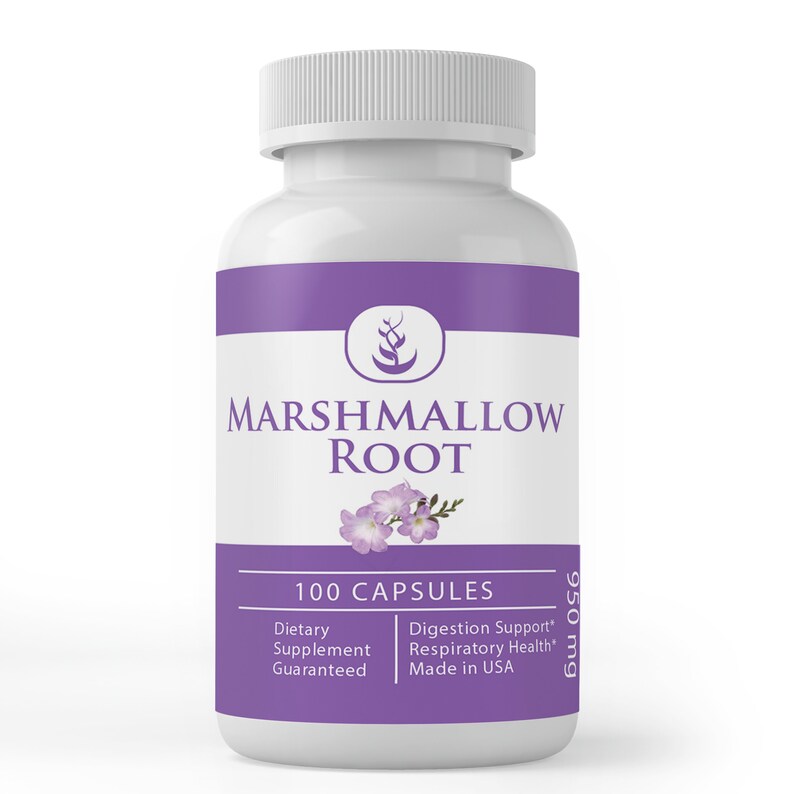 Marshmallow Root 51 Extract 100 Capsules 950mg/Serving Etsy