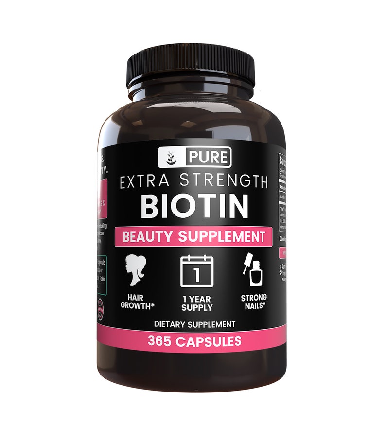 Extra Strength Biotin 365 Capsules 8750 mcg/Serving | Etsy