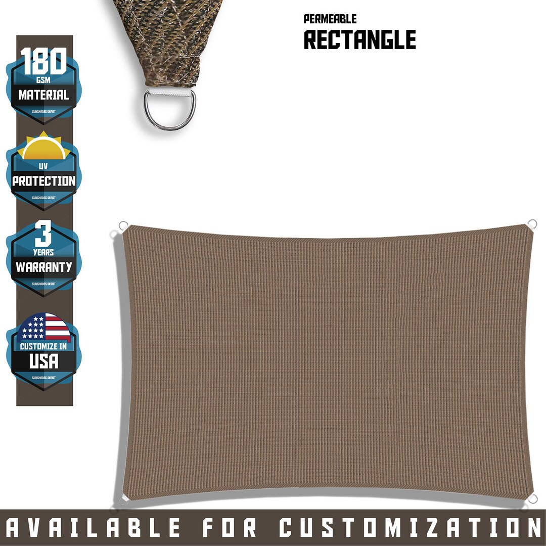 TANG Sunshades Depot Sun Shade Sail Rectangle Permeable Canopy Etsy