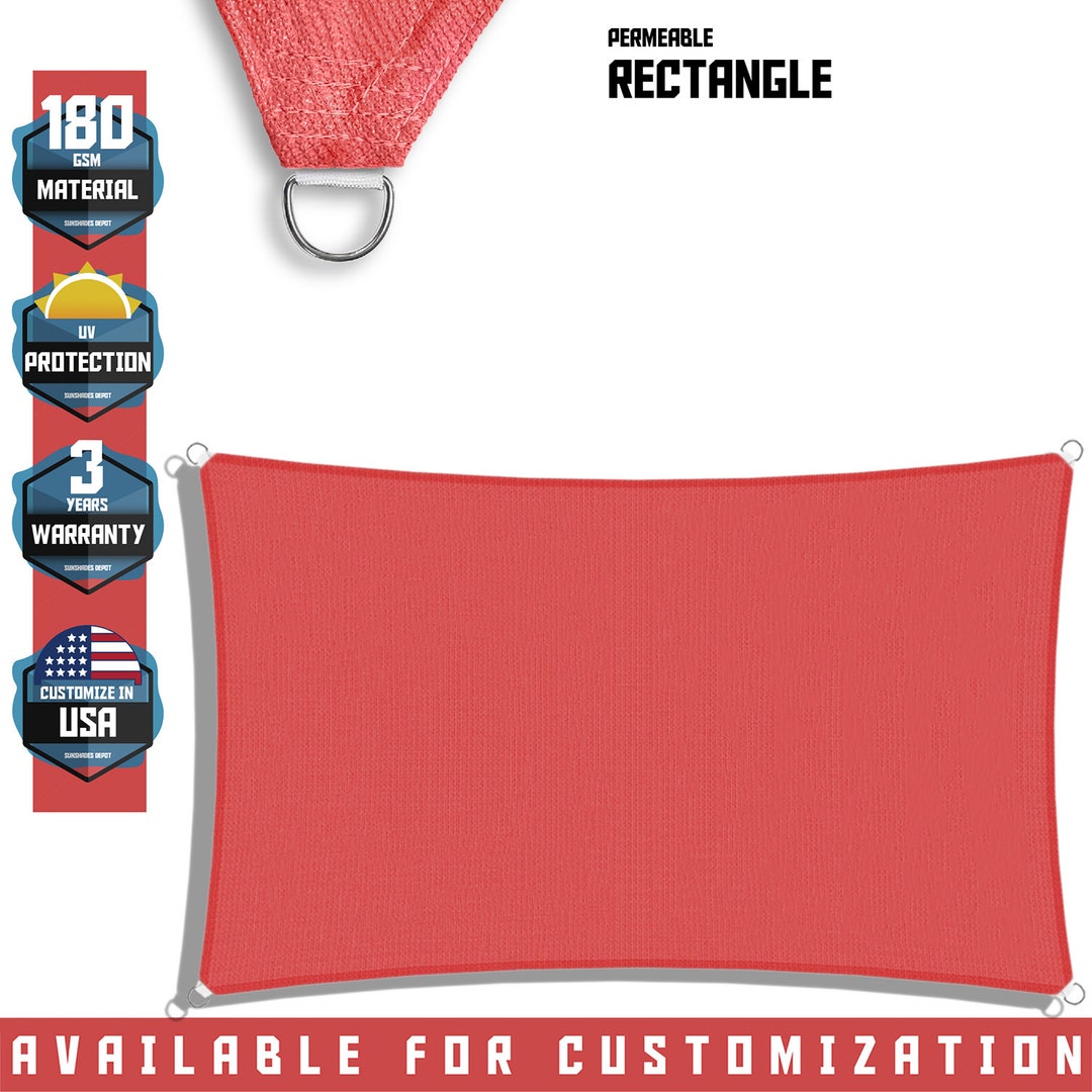 TANG Sunshades Depot Sun Shade Sail Rectangle Permeable Canopy Etsy