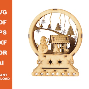 Christmas Ornaments- Laser cut files- Instant Download