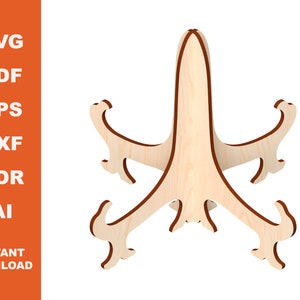 Plate Stand / Laser Cut bestanden / Instant Download / Cnc Patroon / Cnc Project / Laser Vector / Digitale Download