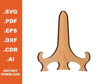 Plate Stand- Laser cut files - Instant download