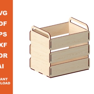 Basket / Laser Cut files /Storage Basket  / Instant Download / Cnc Pattern / Cnc Project / Laser Vector/ Digital Download