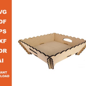 Tray, DXF file for laser, Vector for laser cutting