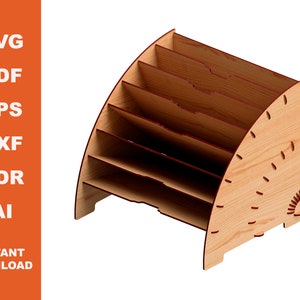Desk organizer / sheet holders / Laser Cut files / Instant Download / Cnc Pattern / Cnc Project / Laser Vector
