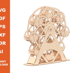 Candy Ferris Wheel-Laser cut files - Instant download