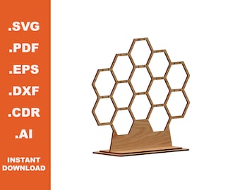 Honeycomb Earring Holder Laser Cut File (Digital Download)