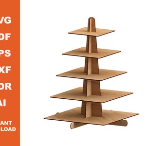 Cupcake Stand File / Laser Cut files  / Instant Download / Cnc Pattern / Cnc Project / Laser Vector/ Digital Download