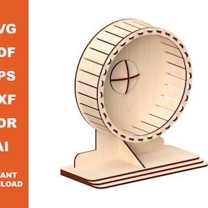 Hamster Exercise Wheel-Laser cut files - Instant download