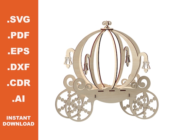 Princess Carriage Laser Cut File for CNC Project (Digital Download)