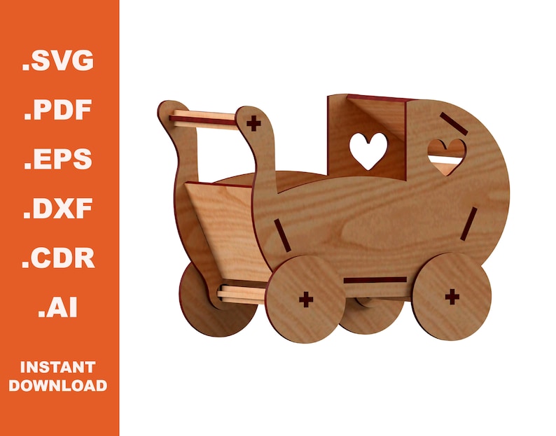 Baby Carriage Svg Laser Cut File Instant Download - Etsy Canada
