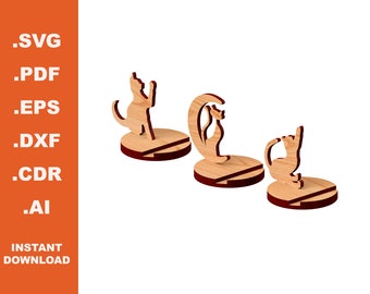 Cell Phone Holder / Laser Cut Files / Instant Downloadable