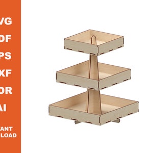 Cupcake Stand / Laser Cut files  / Instant Download / Cnc Pattern / Cnc Project / Laser Vector/ Digital Download