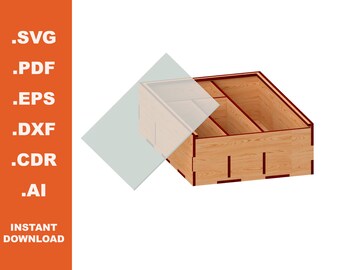 Bottle Box- Laser cut files- Instant download