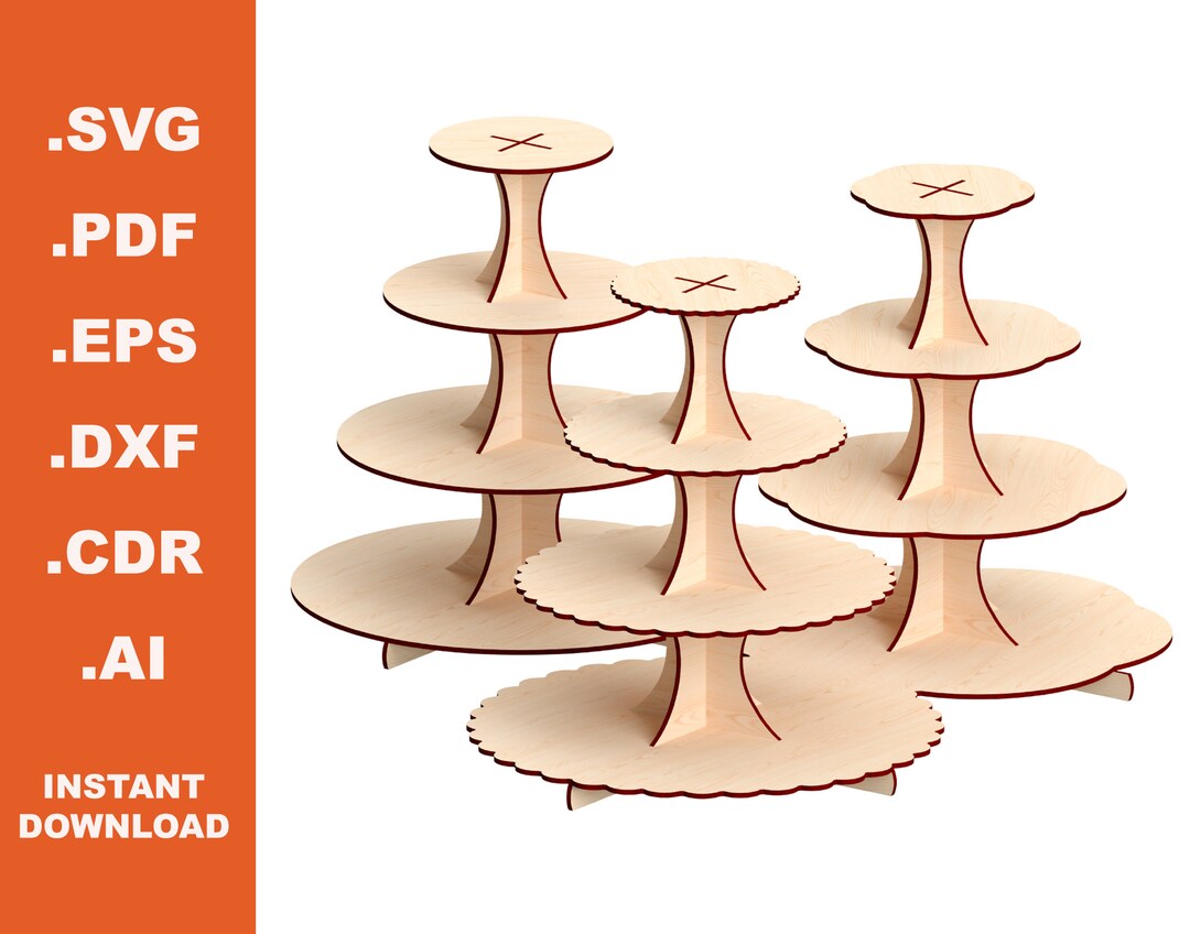 Stand Cupcake Laser Cut Files Instant Download Etsy