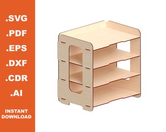 Office Paper Organizer - Laser cut files - Instant download