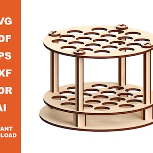 Brush Organizer / Laser Cut files  / Instant Download / Cnc Pattern / Cnc Project / Laser Vector/ Digital Download