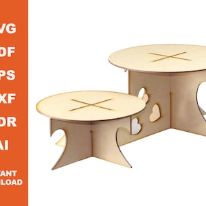 Stand Cake  Kelly&#39;s / Laser Cut files  / Instant Download / Cnc Pattern / Cnc Project / Digital Download