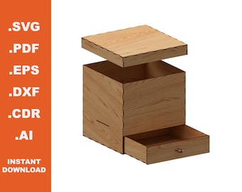 Gift Box Laser Cut Files, CNC Pattern (Digital Download)