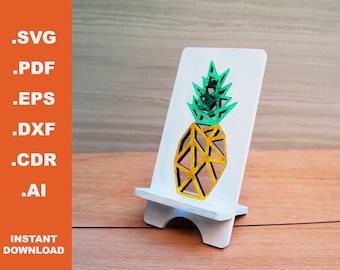 Laser Cut Phone Stand Files, CNC Pattern (Digital Download)