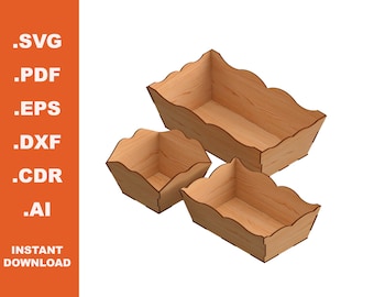 Laser Cut Tray Bundle, CNC Files (Digital Download)
