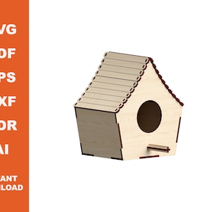 Birdhouse / Laser cut files / Digital Download / Glowforge / Cnc Pattern / Cnc Project / Laser Vector/