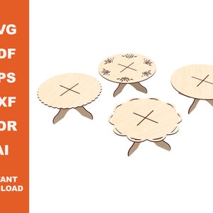 Dessert Stand / Laser Cut files  / Instant Download / Cnc Pattern / Cnc Project / Laser Vector/ Digital Download