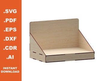Product Display Laser Cut Files (svg, pdf, eps, dxf, ai, cdr) (Digital Download)
