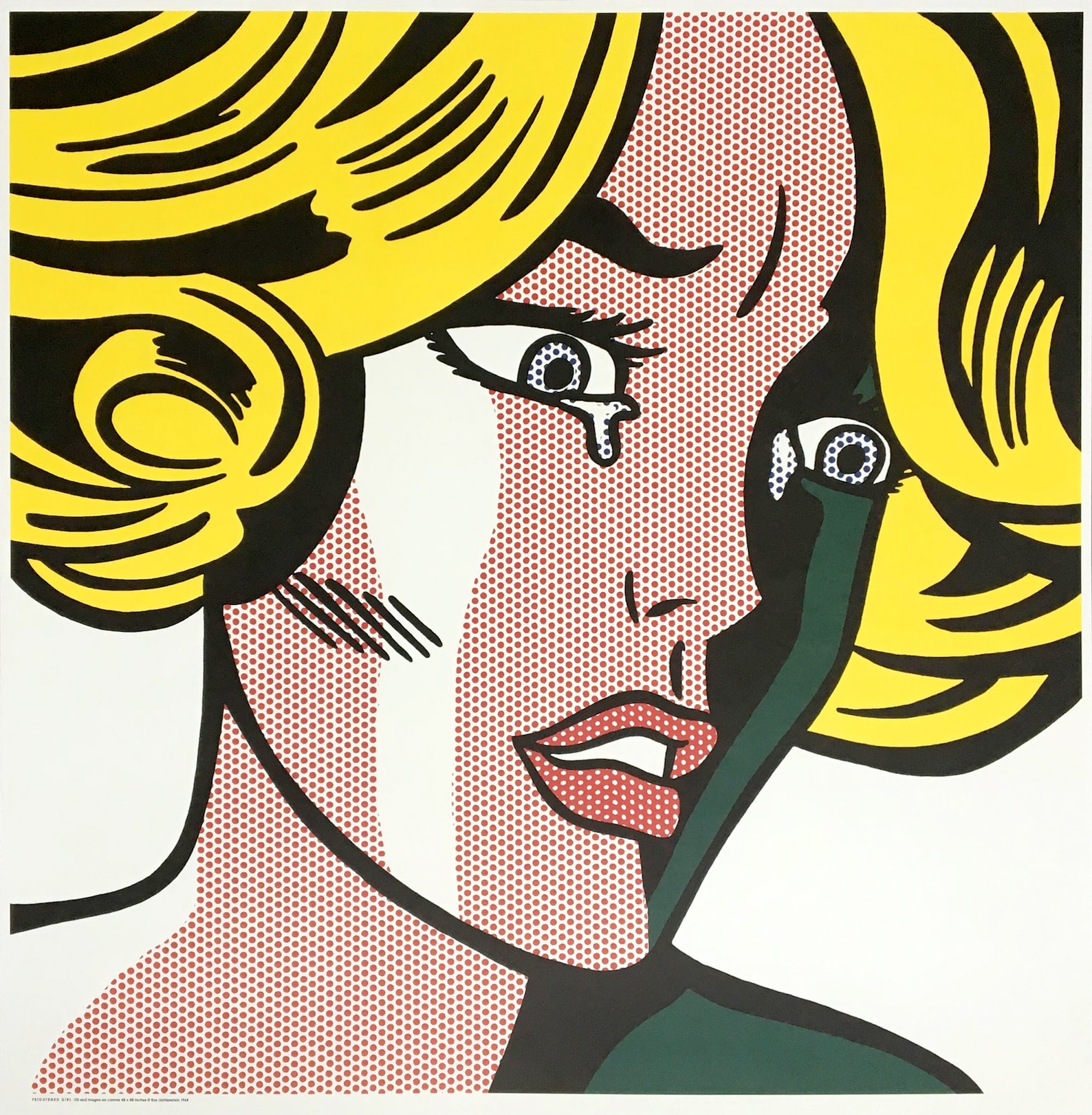 Roy Lichtenstein 'Scared Girl' Rare Original 1984 Pop Etsy Roy Lichtenstein 'Scared Girl' Rare Original 1984 Pop Etsy