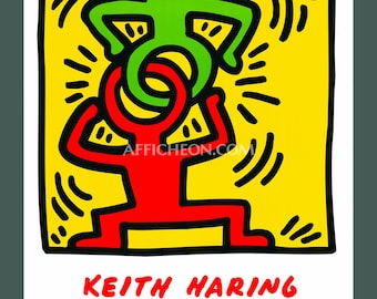 Keith Haring 'Untitled (Headstand)' 1998 Original Exhibition Poster Print
