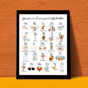 Assistant Principal Alphabet Print - administrator gift administrative wall decor boss