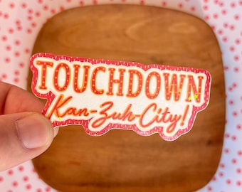 Touchdown Kansas City Football Sticker