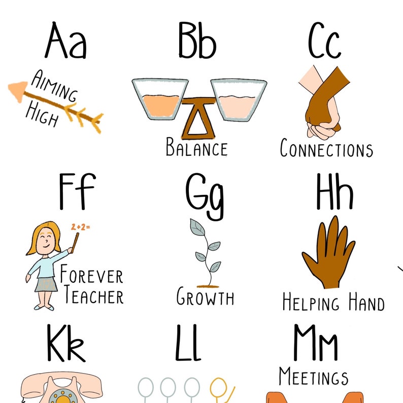 Preschool Director Alphabet Print Administrator Gift Etsy