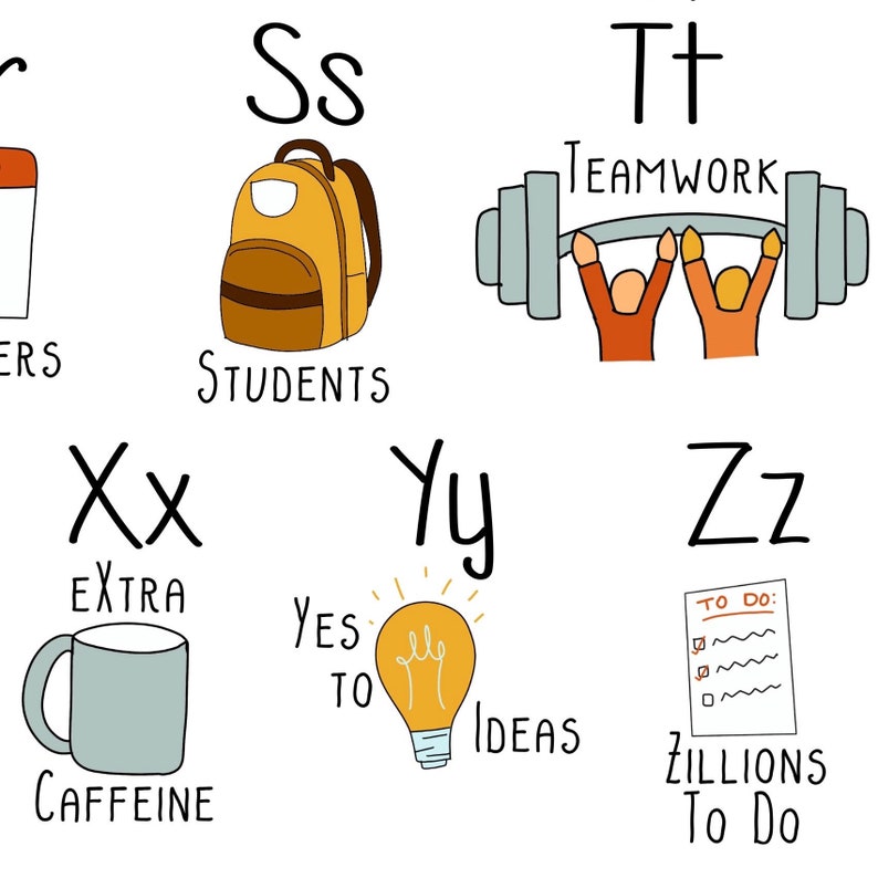 Preschool Director Alphabet Print Administrator Gift Etsy