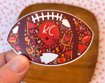 Kansas City Football Collage Sticker