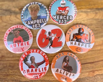 Custom Sports Brag Buttons