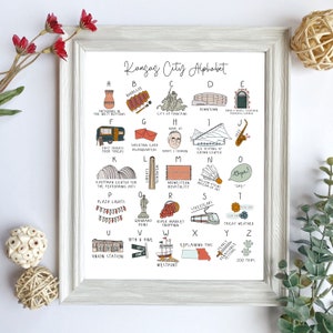 Kansas City Alphabet Print - Kansas City Gift / KC Gift / Missouri / Kansas / Midwest / Kansas City Art