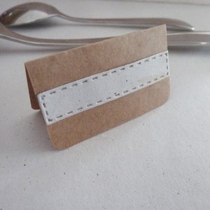 Marca di luogo vergine, carta kraft, vintage, etichetta del posto, scelta, decorazione di nozze, feste, segnaposto naturale