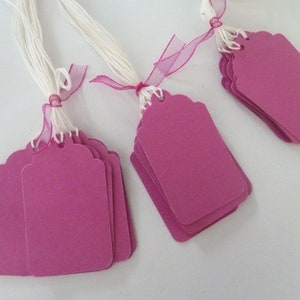 30 große Etiketten, Rosa, Befestigungsfäden, Escord card, Gastetiketten, Etiketten für Wörter, große Etiketten