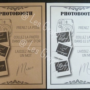 Poster di matrimonio stampato con photobooth al matrimonio, poster A4 in kraft marrone o bianco a tua scelta