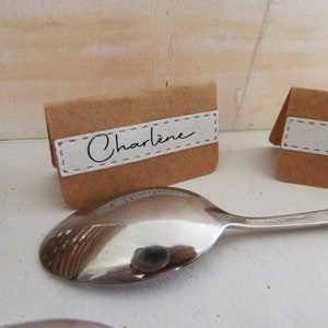 Marchio di luogo personalizzato, carta kraft, vintage, etichetta del posto, scelta, decorazione di nozze, feste, marchio di luogo naturale