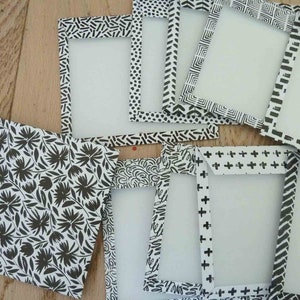 10 sacchetti di carta fantasia e trasparente, 13 x 11,5 cm, astuccio regalo, regalo ospite, carta bianca e nera, sacchetto articoli