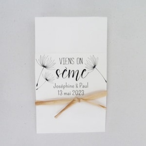 10 sachets pour graines personnalisés de 10 cm, 3 modèles, sachet pour graines en cadeau invité mariage image 5