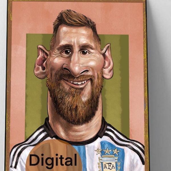 Caricature of Messi wall art digital